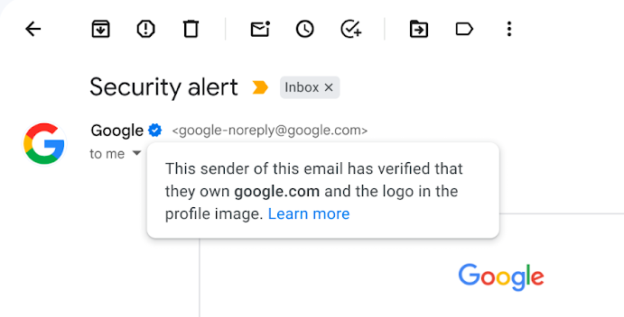 Gmail Verified Blue Tick